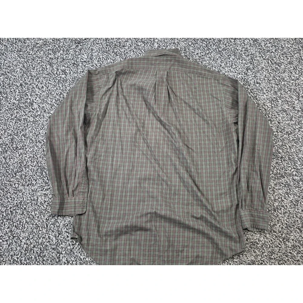 Ralph Lauren Polo Men's Medium Classic Fit Green‎ Plaid Long Sleeve Button Down